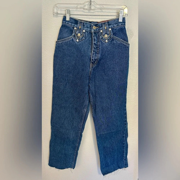 Vintage Western Lawman Jeans embellished rhinestones 80s 90s world class denim - Picture 1 of 7